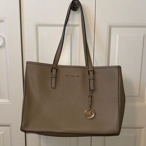 Michael Kors Taupe Leather Tote